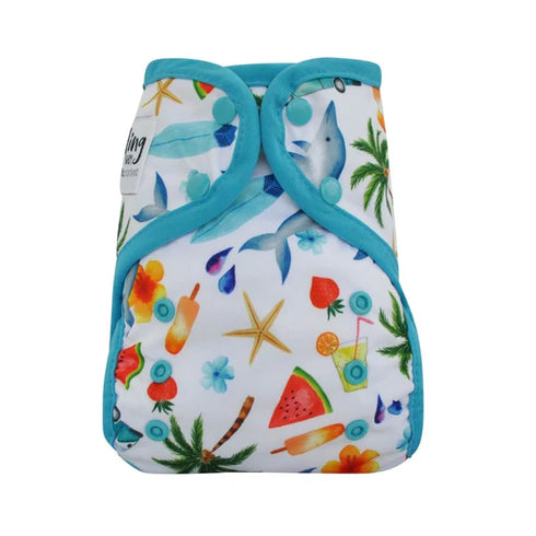 CUSTOMER MARKETPLACE | Seedling Baby Multi-fit Pocket Nappy | DELAMINATED COVER + SLACK ELASTICS